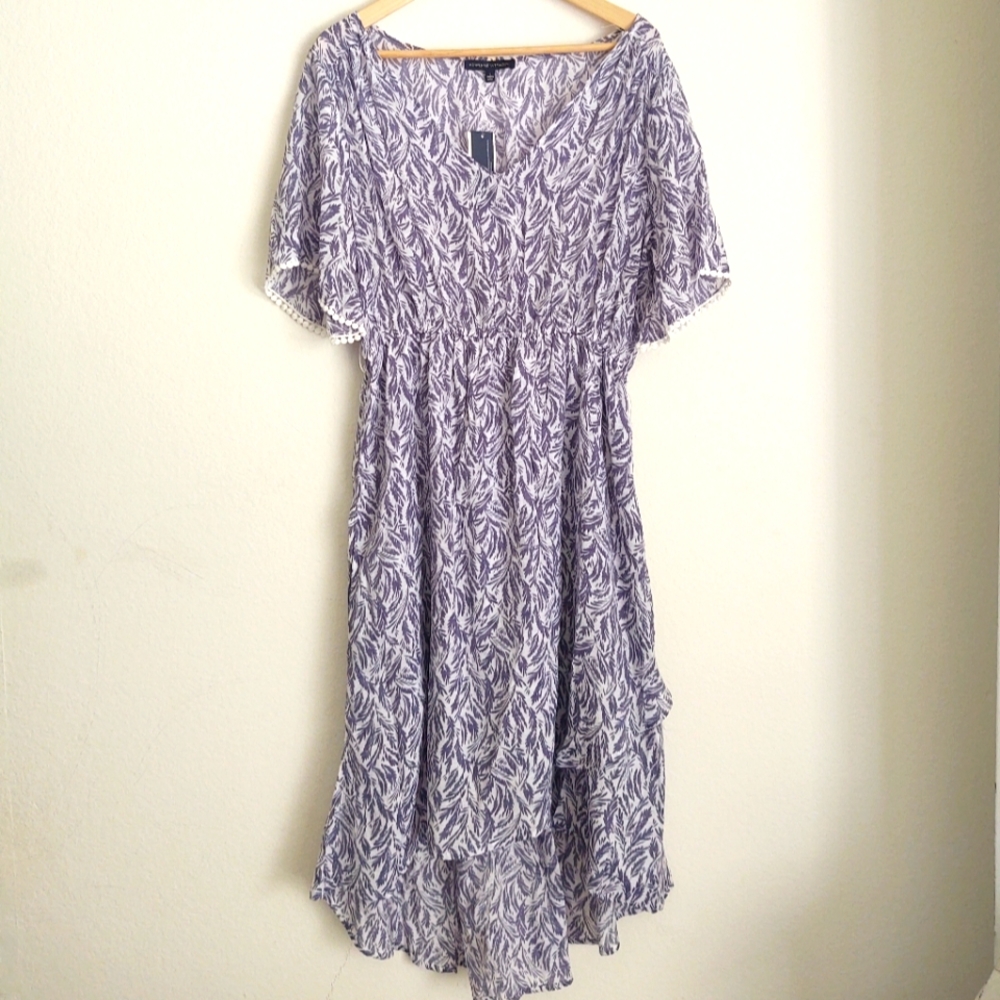 Blue, white dress L